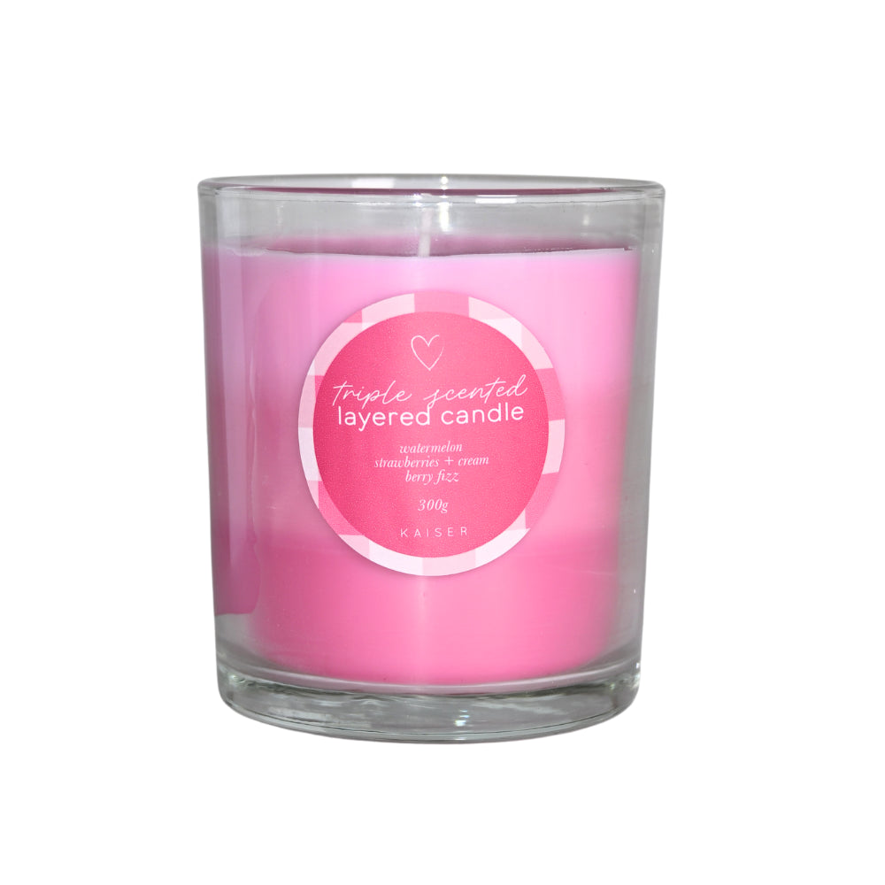 Sweethearts Candle Triple Scent - FRUITY
